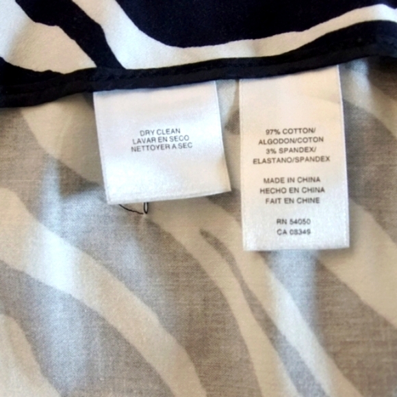 Jones Wear Stretch Skirt Size 4 Navy Blue and White - Picture 8 of 8